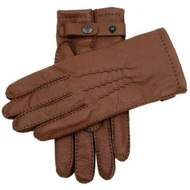 Dents Badminton Heritage Cashmere-Lined Leather Gloves – Havana Tan
