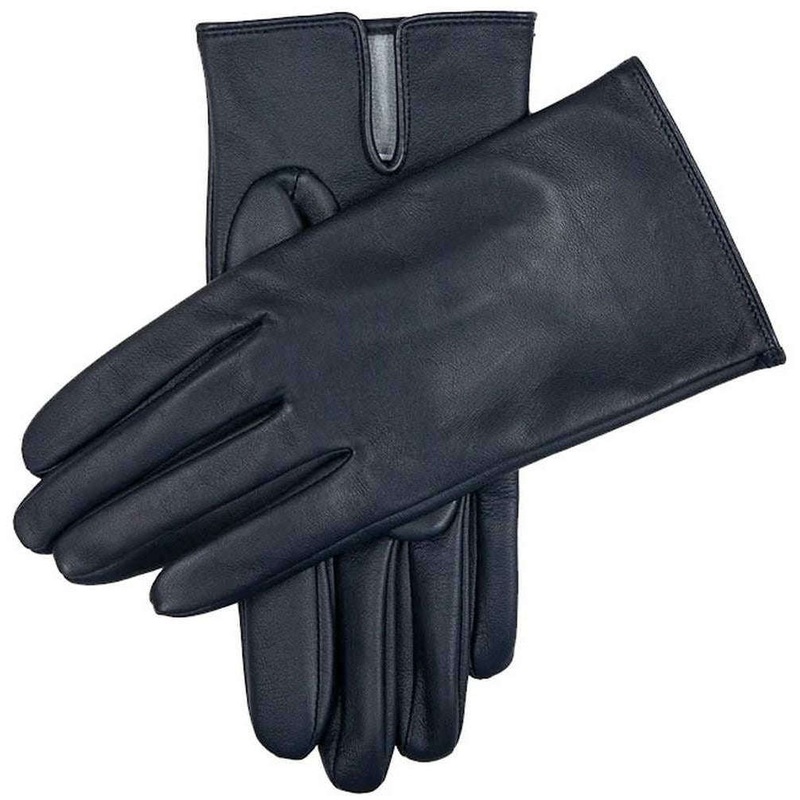 Dents Bowood Touchscreen Leather Gloves – Navy/Grey