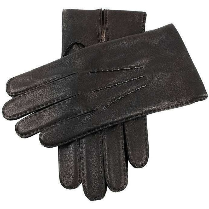 Dents Cambridge Cashmere-Lined Leather Gloves – Black