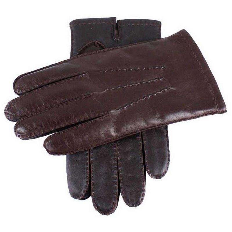Dents Cashmere Lined Touchscreen Leather Gloves – Brown