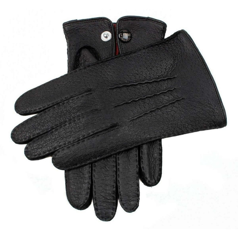Dents Clifton Heritage Handsewn Three-Point Unlined Peccary Leather Gloves – Bark Brown