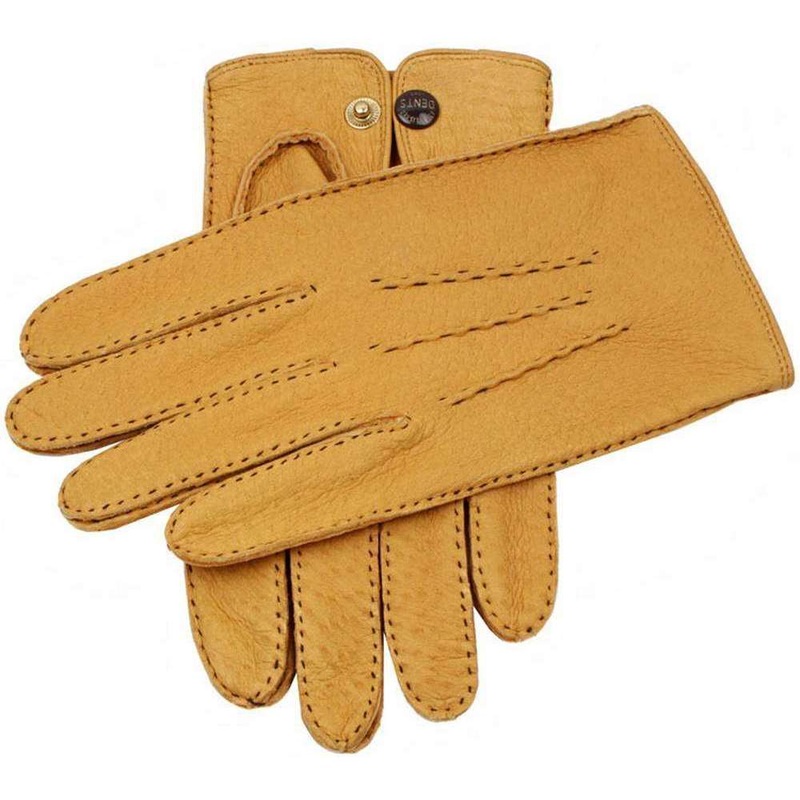 Dents Clifton Unlined Peccary Leather Gloves – Cork