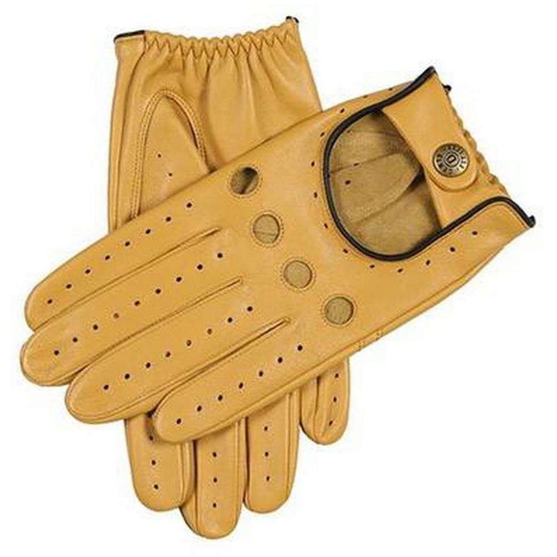 Dents Delta Contrasing Driving Gloves – Cork/Black