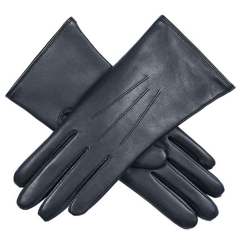 Dents Ednaston Touchscreen Leather Gloves – Navy/Grey