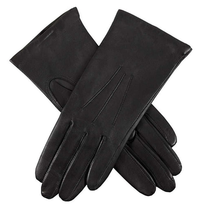 Dents Isabelle Cashmere Lined Hairsheep Leather Gloves – Black