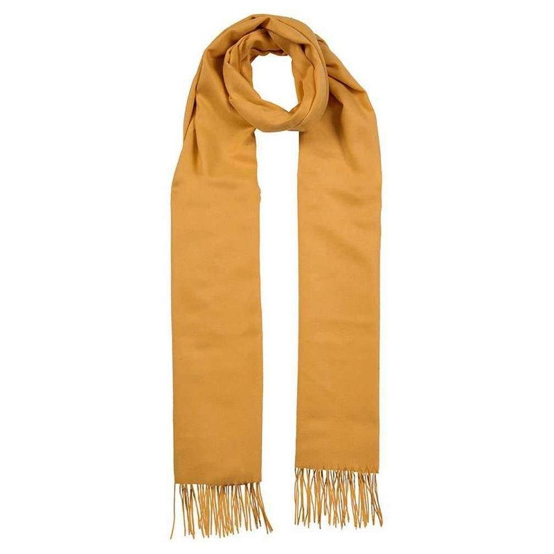 Dents Plain Pashmina Tassel Scarf – Yellow