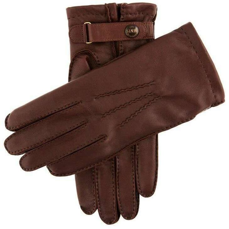 Dents Rushton Heritage Cashmere-Lined Leather Gloves – English Tan