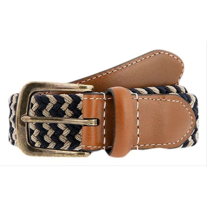 Dents Stretch Elastic Webbing Belt – Ink/Beige