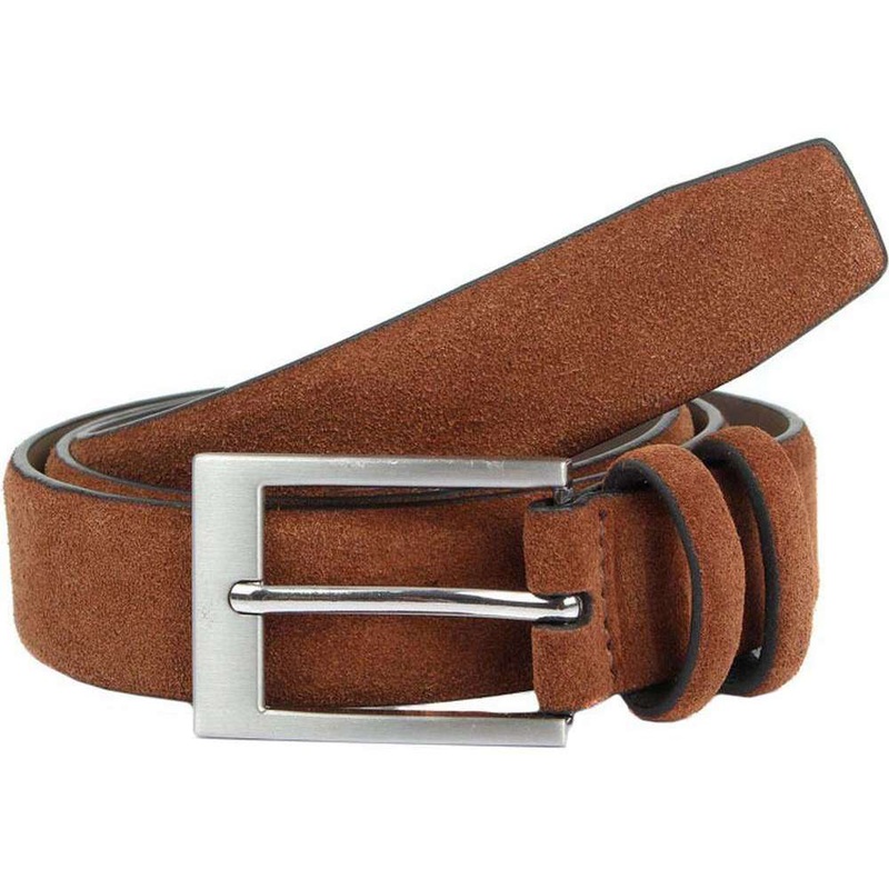 Dents Suede Belt – Brown
