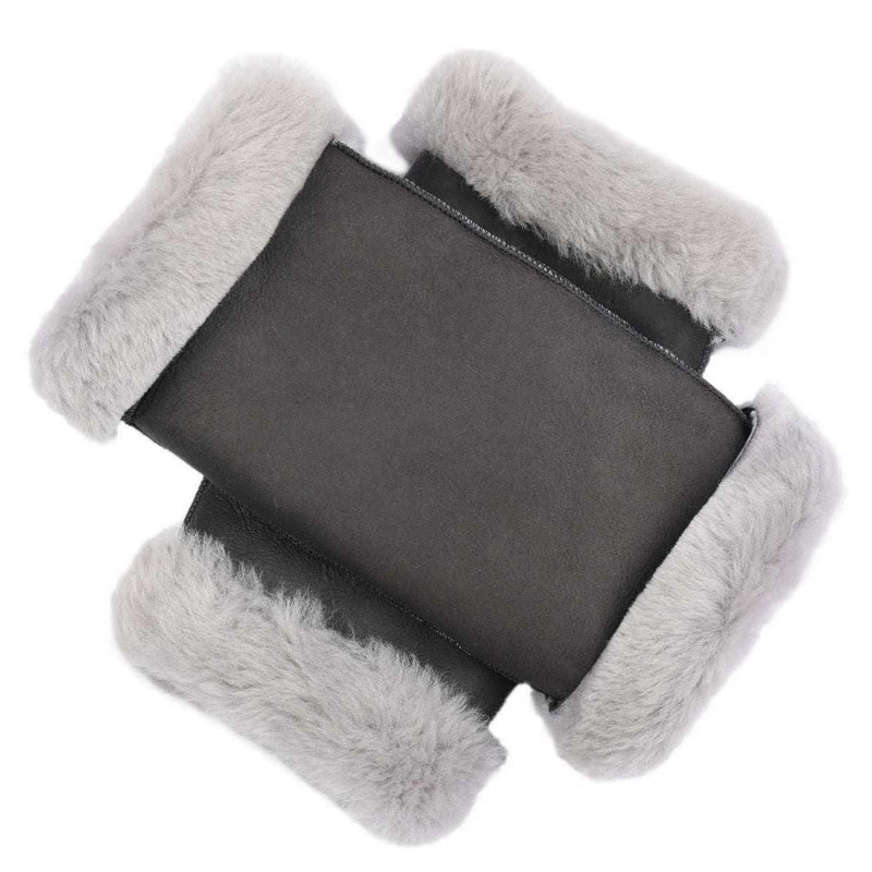 Dents Vera Sheepskin Mittens – Charcoal Grey