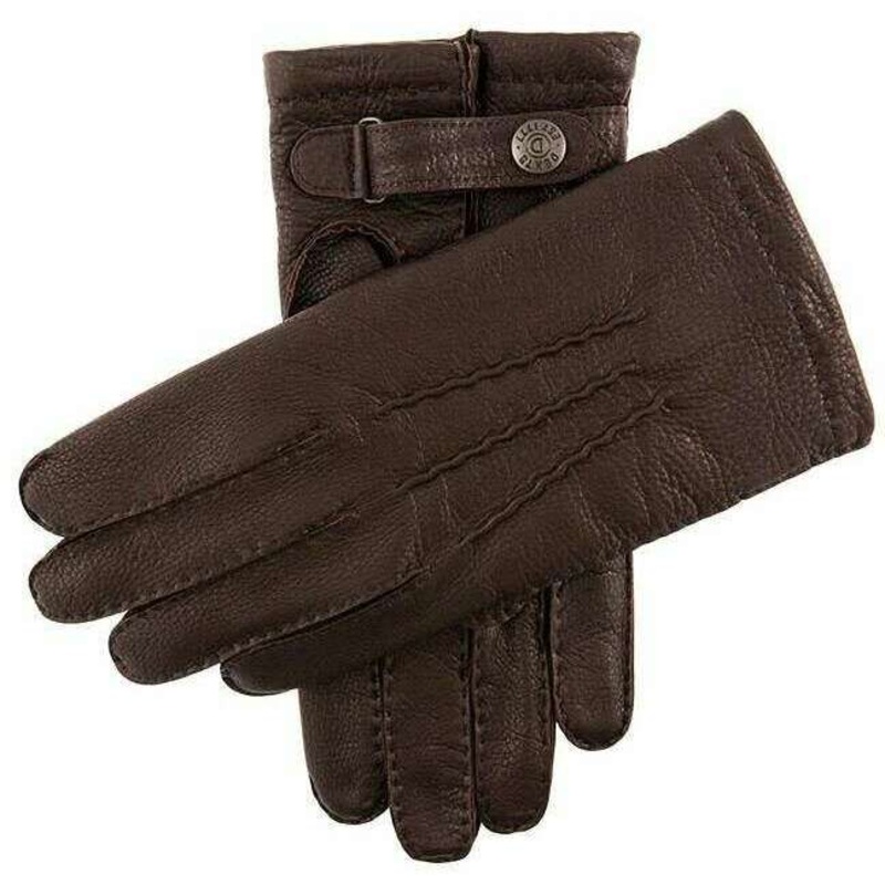 Dents Badminton Heritage Cashmere-Lined Leather Gloves – Bark Brown
