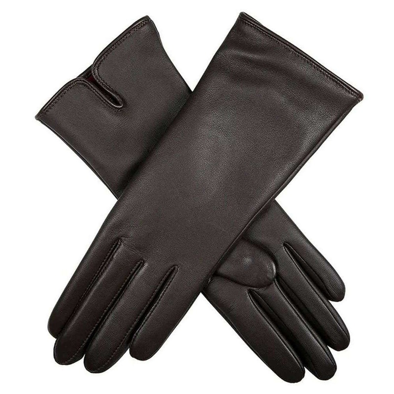 Dents Belfield Cashmere Lined Touchscreen Leather Gloves – Mocca/Saffron
