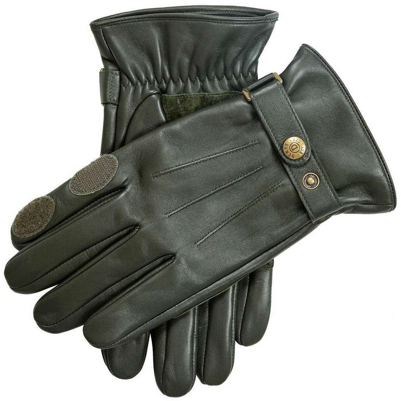Dents Birkhall Suede Palm Leather Shooting Gloves – Olive Green