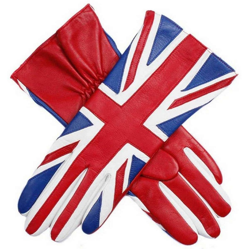 Dents Britannia Silk Lined Leather Gloves – Red/Blue/White