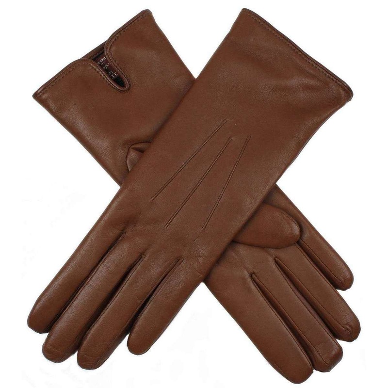Dents Charlcote Cashmere Lined Gloves – Cognac Brown/Pine Brown