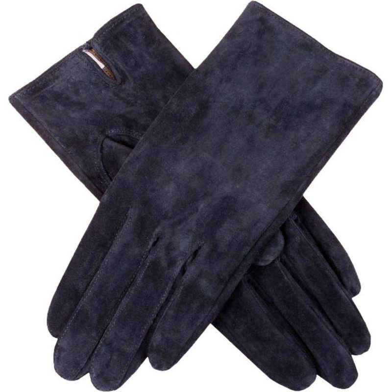Dents Emily Plain Suede Gloves – Navy