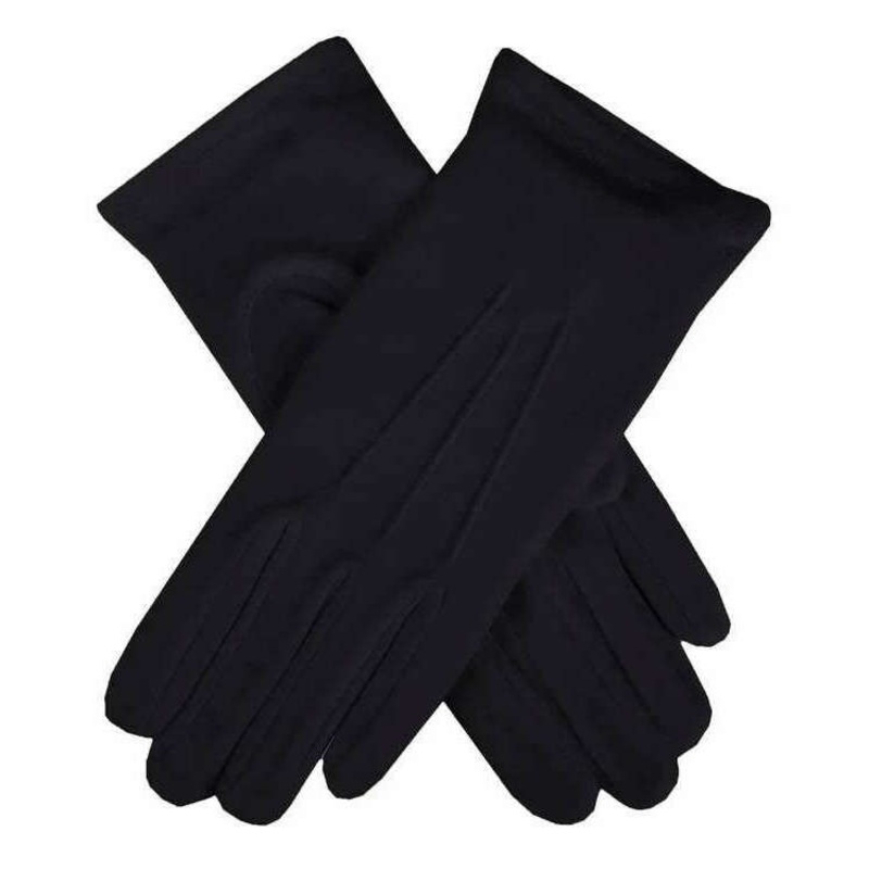Dents Fiona Three-Point Cotton Gloves – Black