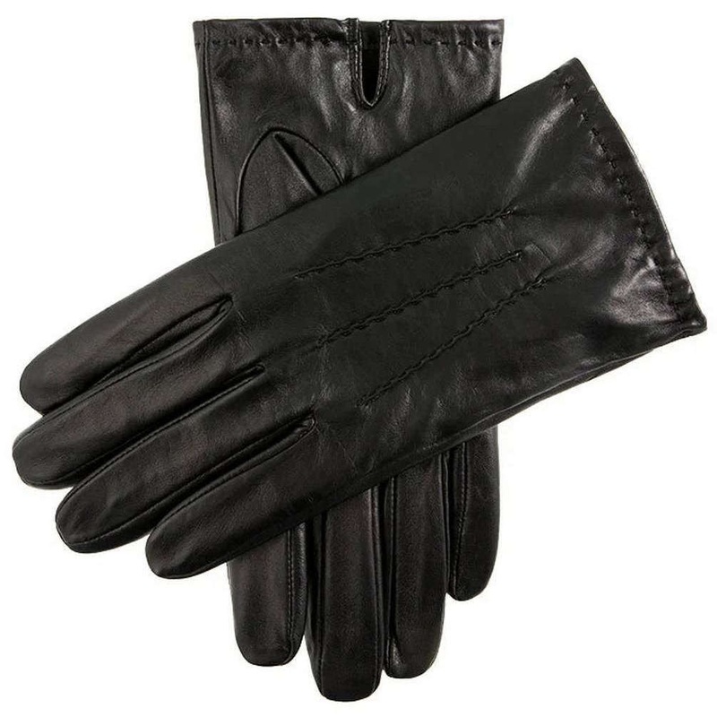 Dents Frome Short Finger Length Leather Gloves – Black