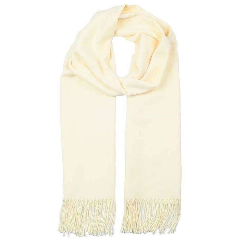 Dents Plain Woven Pashmina Scarf – Ivory