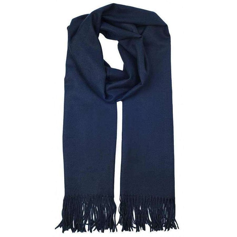 Dents Plain Woven Pashmina Scarf – Navy