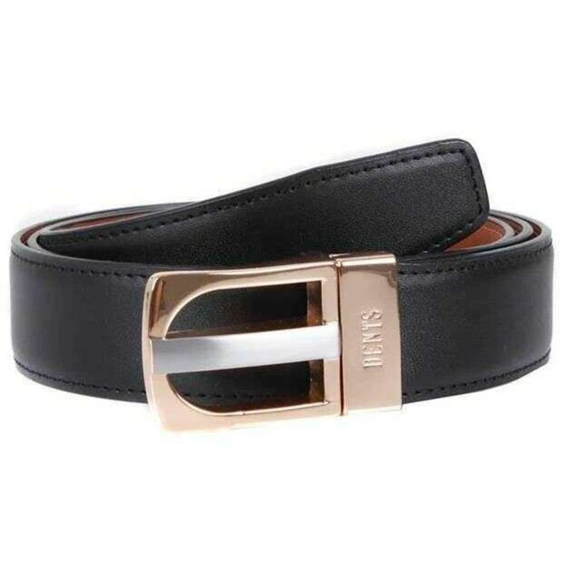 Dents Reversible Plain Leather Belt – Black/Tan
