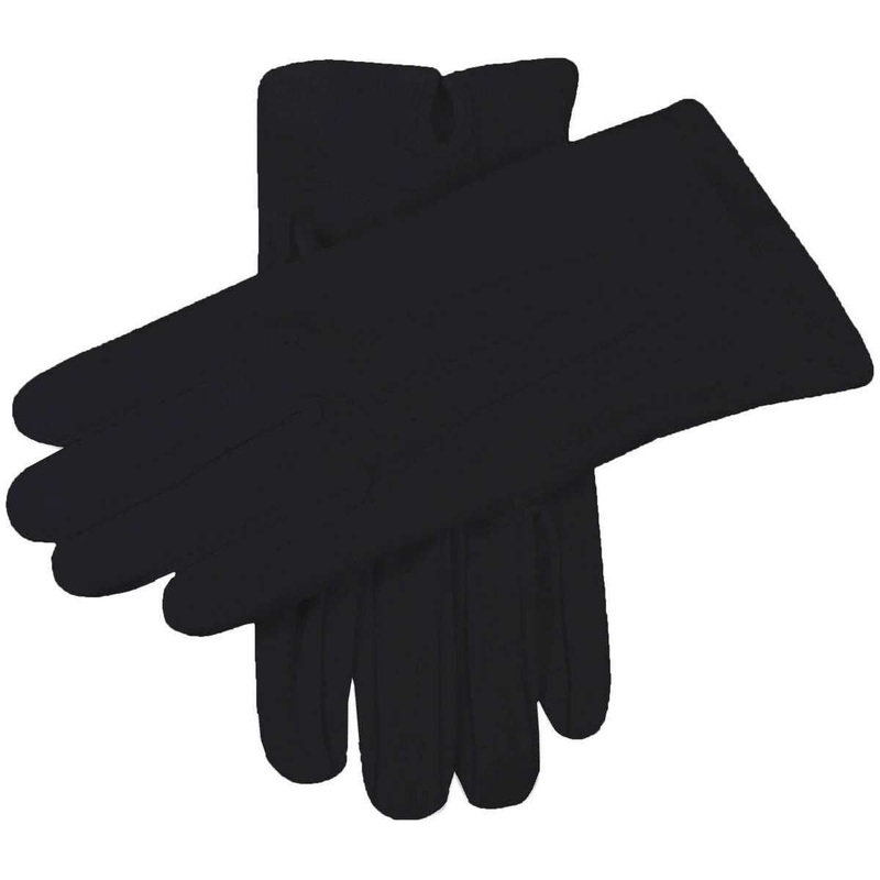 Dents Savoy Cotton Gloves – Black