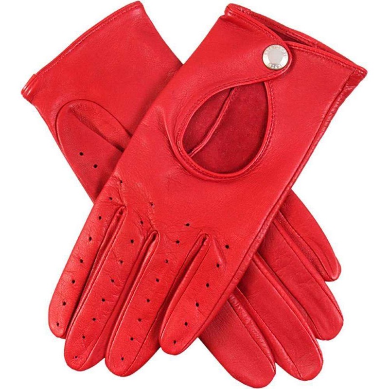 Dents Thruxton Hairsheep Leather Driving Gloves – Berry Red