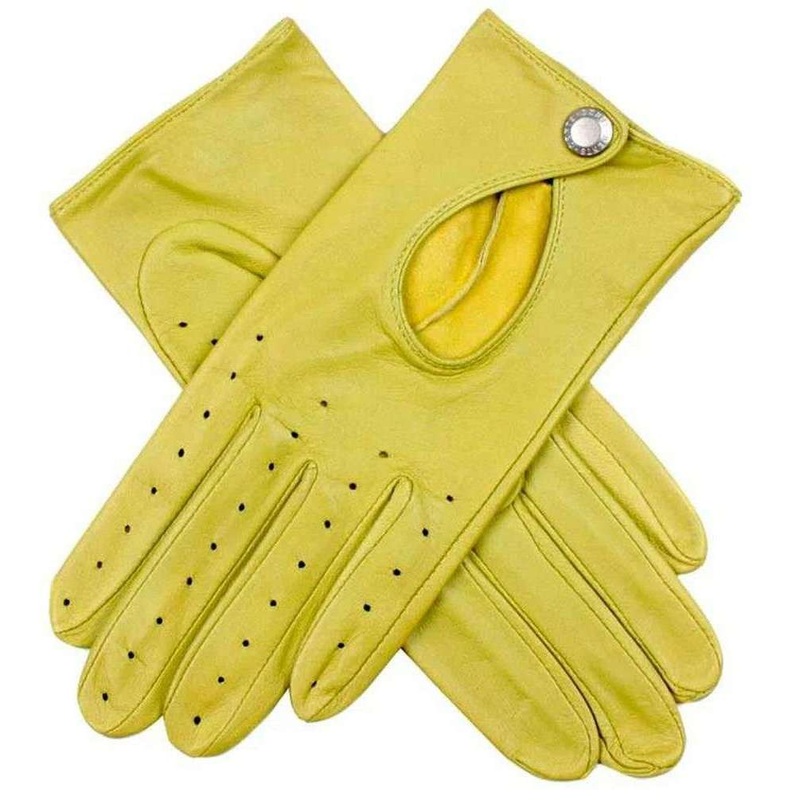 Dents Thuxton Hairsheep Leather Driving Gloves – Lime Green