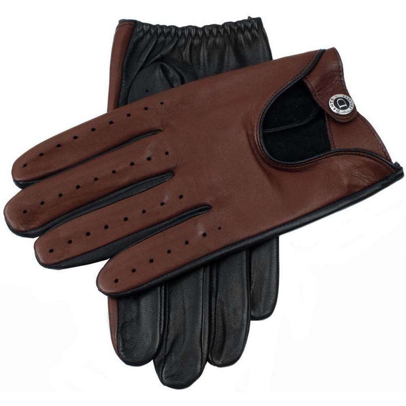 Dents Woburn Hairsheep Leather Gloves – Black/English Tan