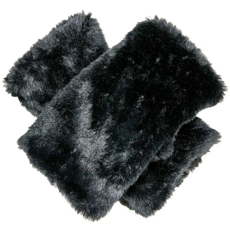 Dents Fingerless Faux Mittens – Black