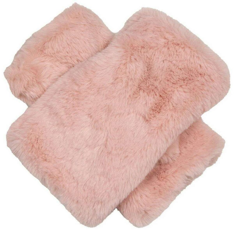 Dents Fingerless Faux Mittens – Blush Pink