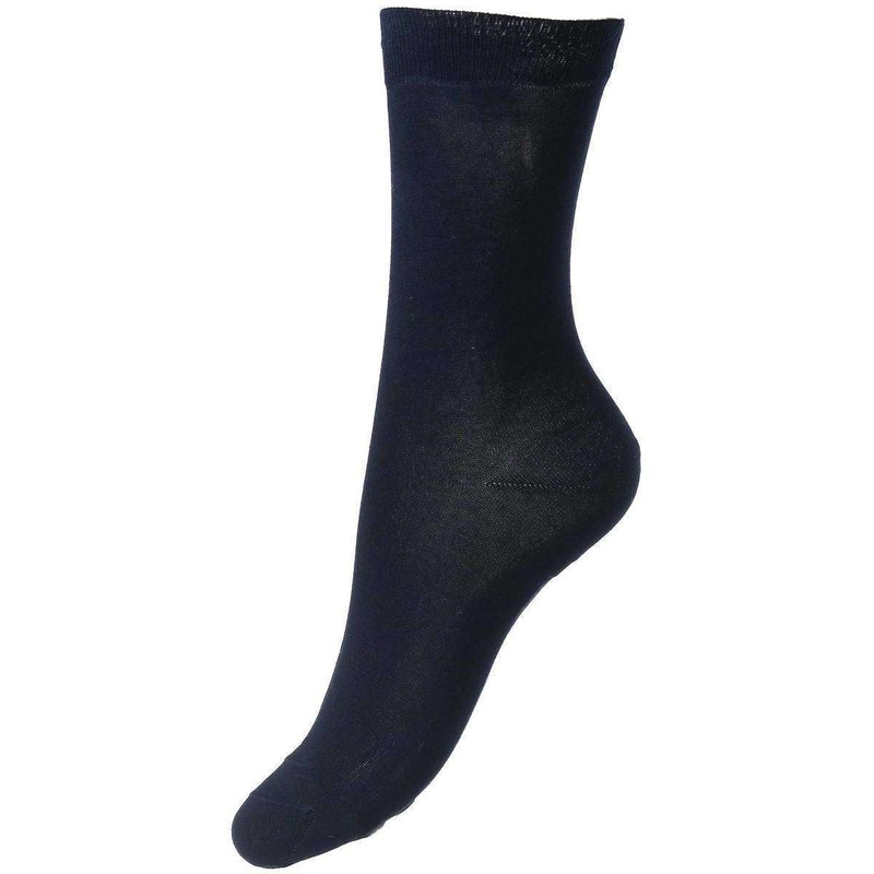 Pantherella Poppy Flat Knit Cotton Lisle Socks – Navy