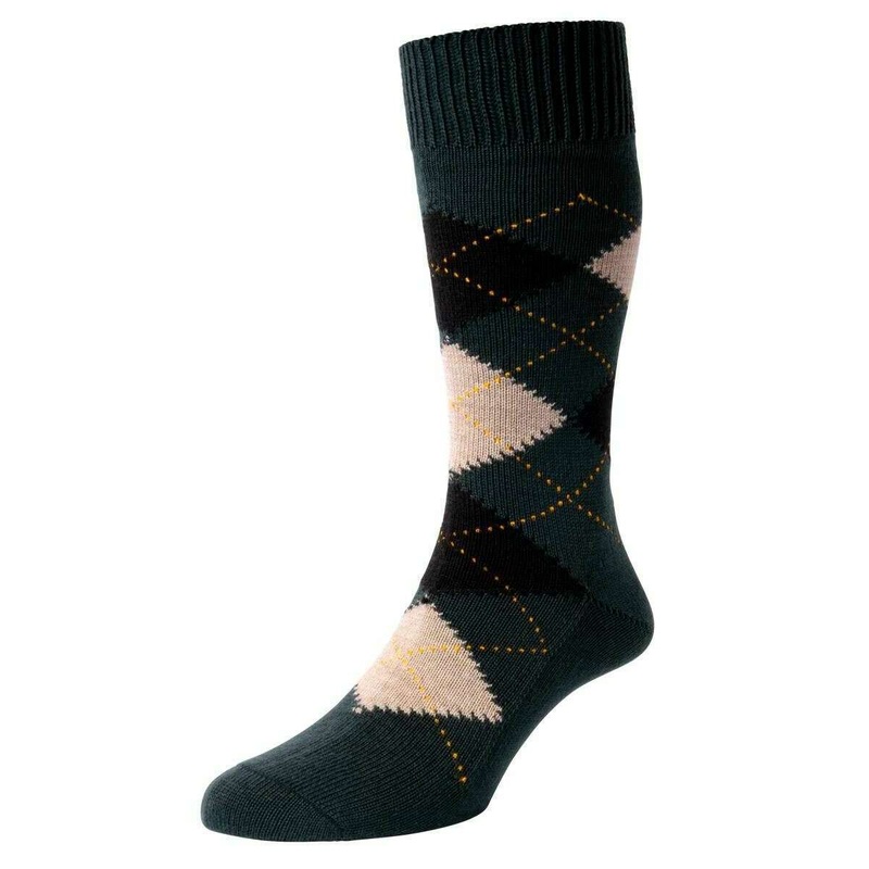 Pantherella Racton Argyle Merino Wool Socks – Racing Green