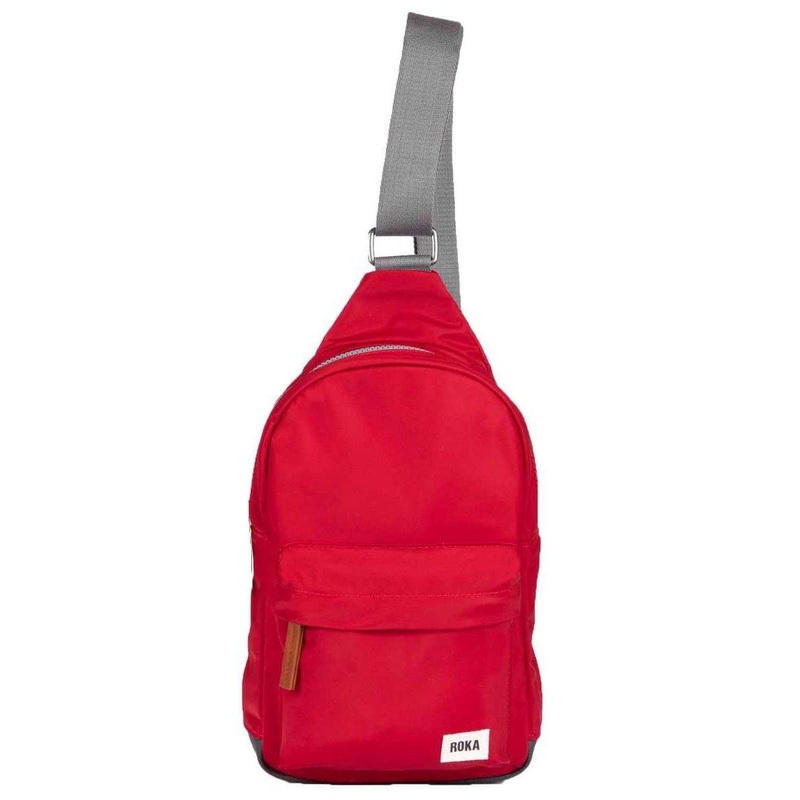 Roka Willesden B Sustainable Nylon Scooter Bag – Cranberry Red