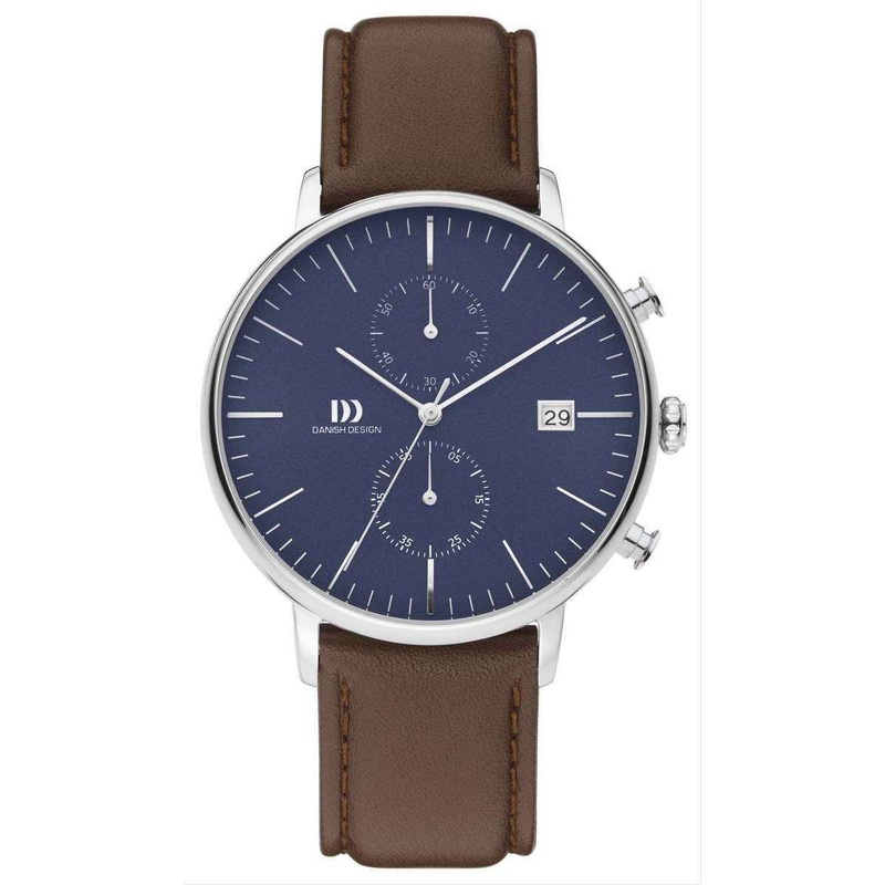 Danish Design Tidlos Koltur Chrono Watch – Brown/Blue