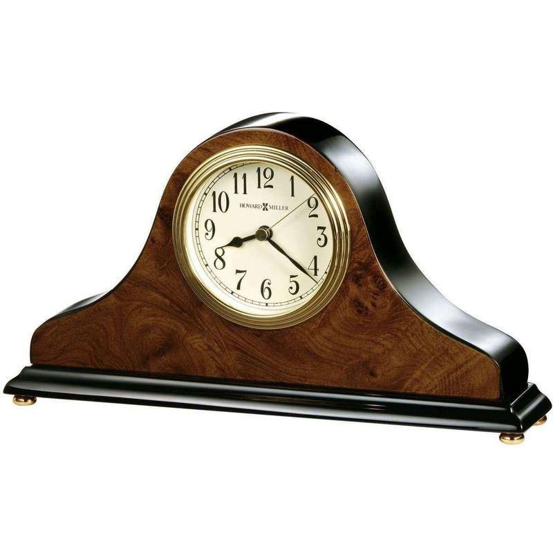 Howard Miller Baxter Tabletop Clock – Black/Brown/Gold