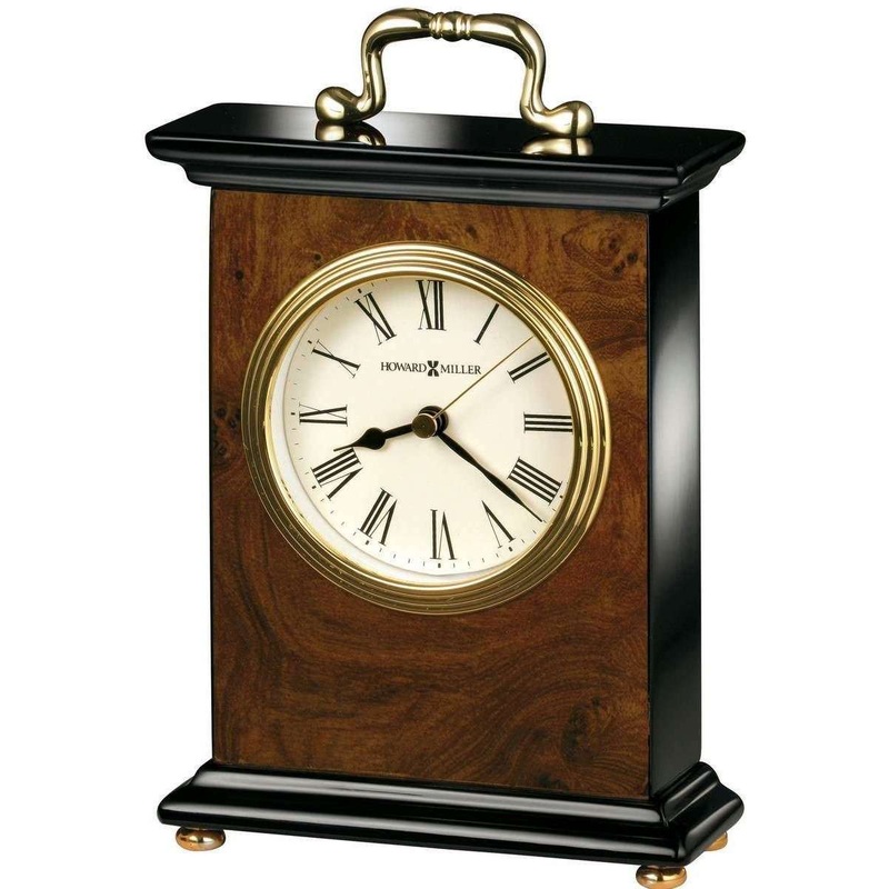 Howard Miller Berkley Tabletop Clock – Black/Brown/Gold