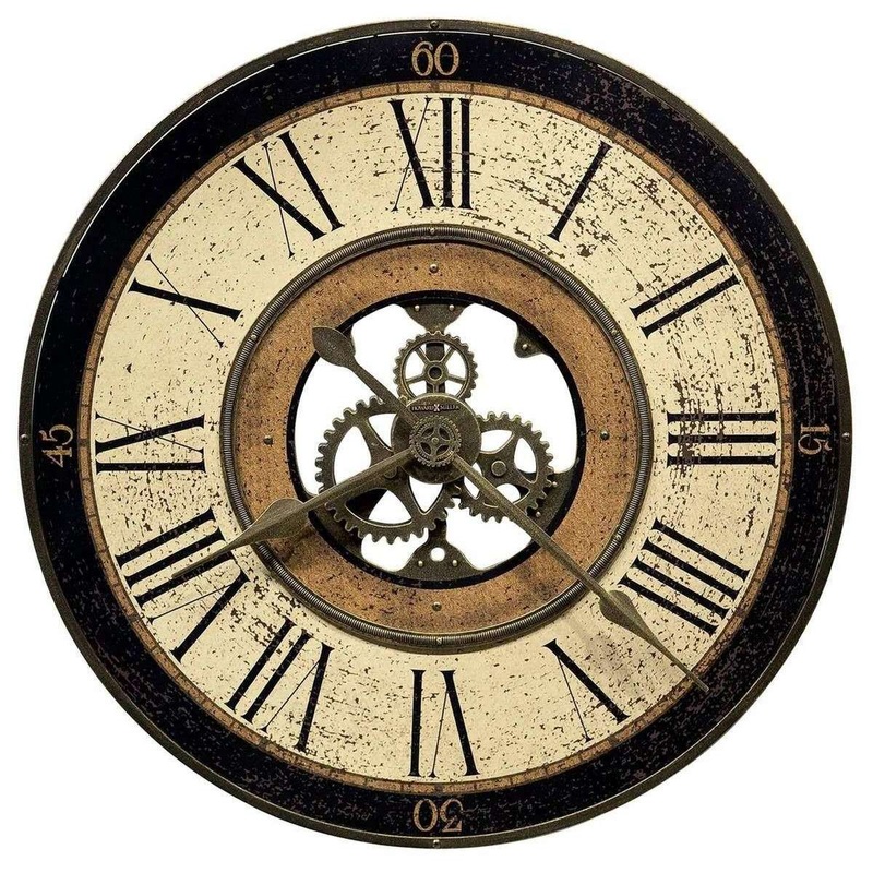Howard Miller Brass Works Wall Clock – Rust Brown