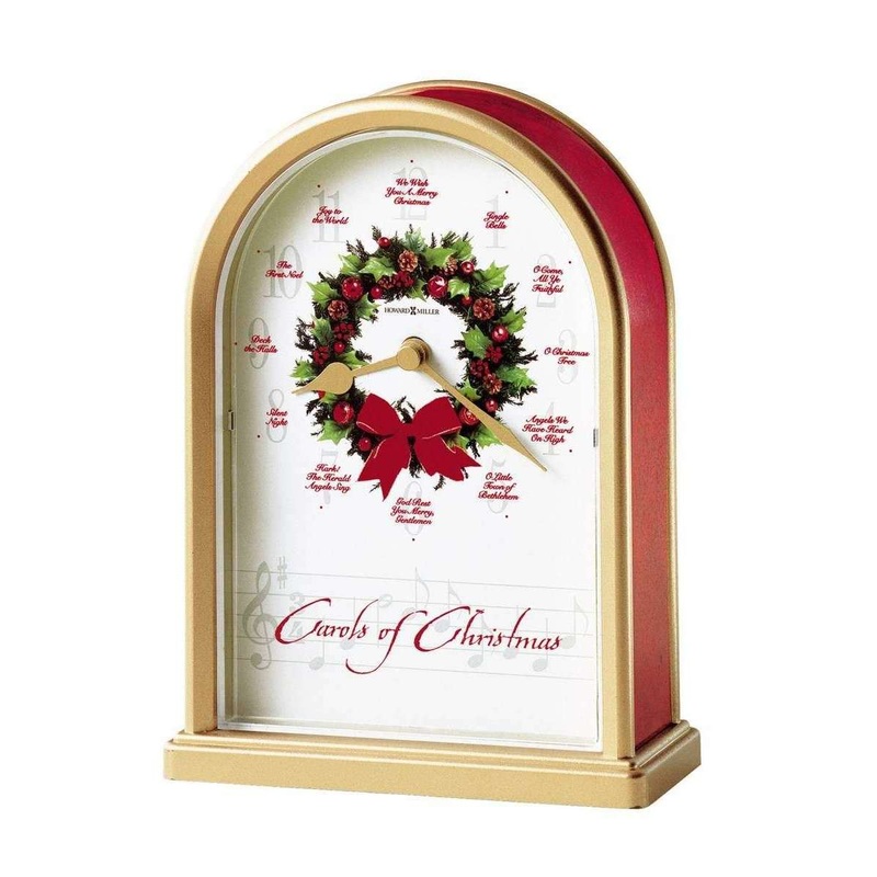 Howard Miller Carols Of Christmas 11 Tabletop Clock – Marble Red