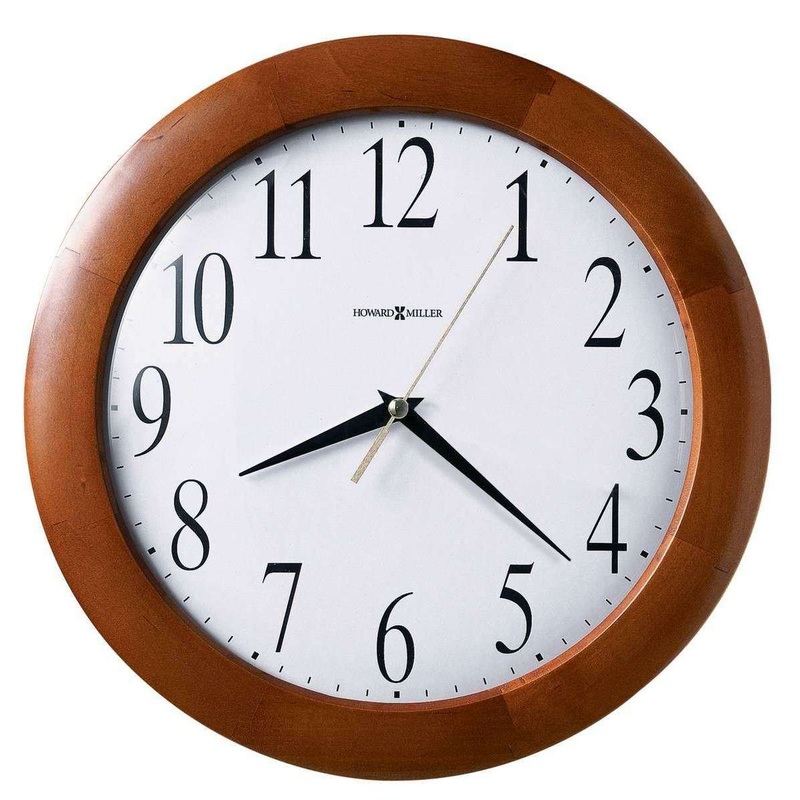 Howard Miller Corporate Wall Clock – Cherry Wood Brown