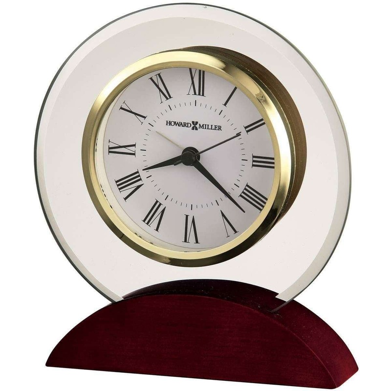 Howard Miller Dana Tabletop Clock – Dark Red/Gold