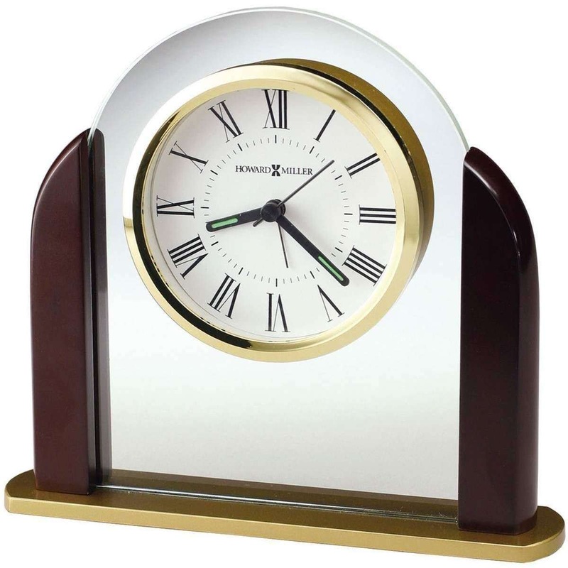 Howard Miller Derrick Tabletop Clock – Dark Brown/Gold