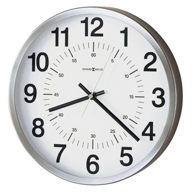Howard Miller Easton Wall Clock – Nickle White