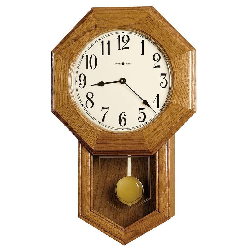 Howard Miller Elliott Wall Clock – Oak Brown