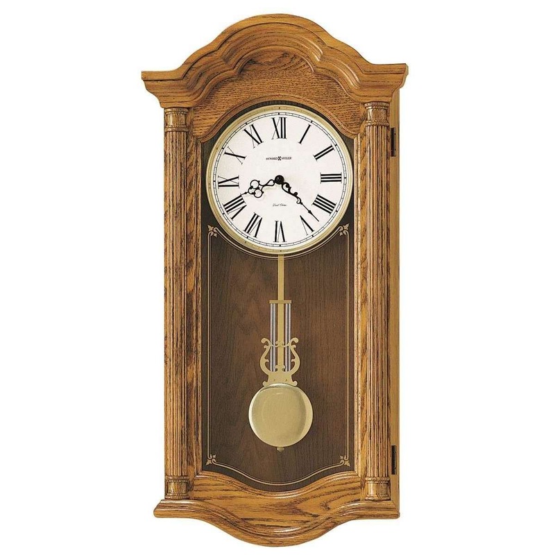 Howard Miller Lambourn II Wall Clock – Golden Oak Brown