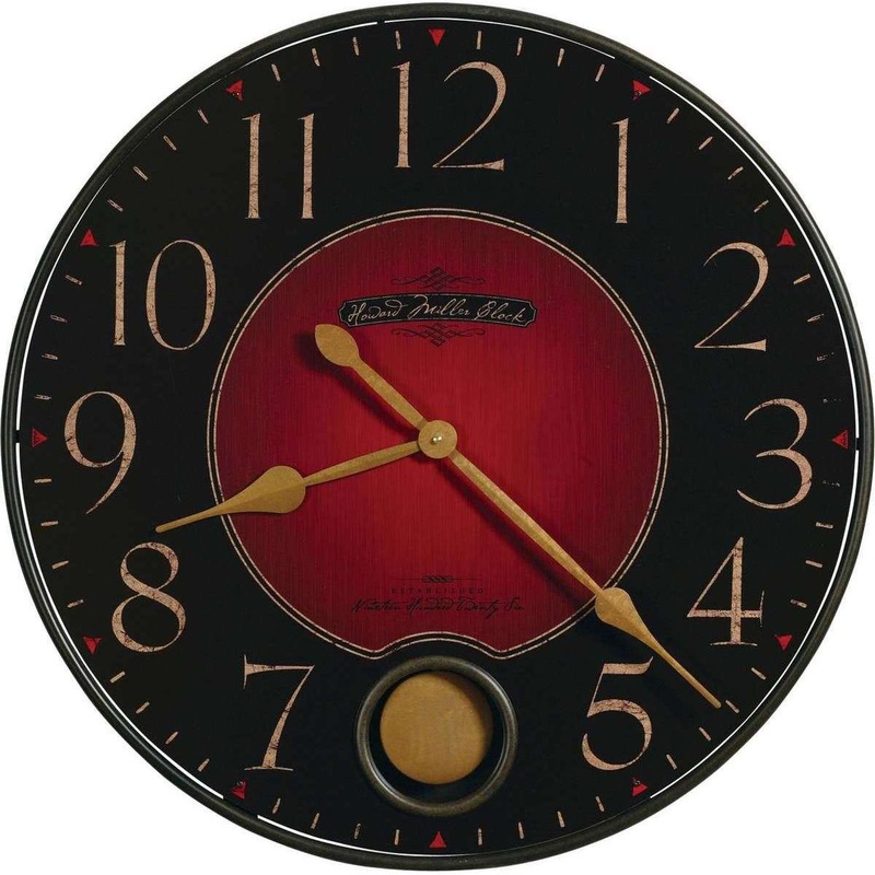 Howard Miller Marmon Wall Clock – Charcoal Black