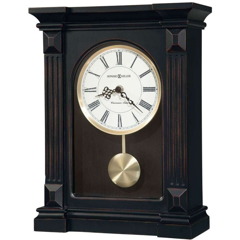 Howard Miller Mia Mantel Clock – Worn Black