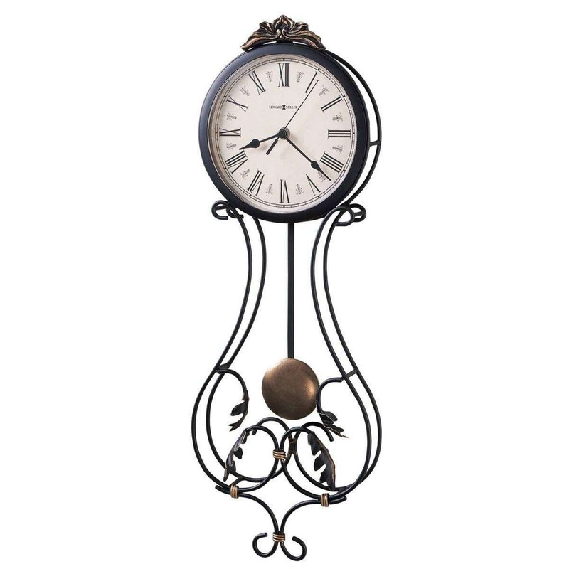 Howard Miller Paulina Wall Clock – Metal Black