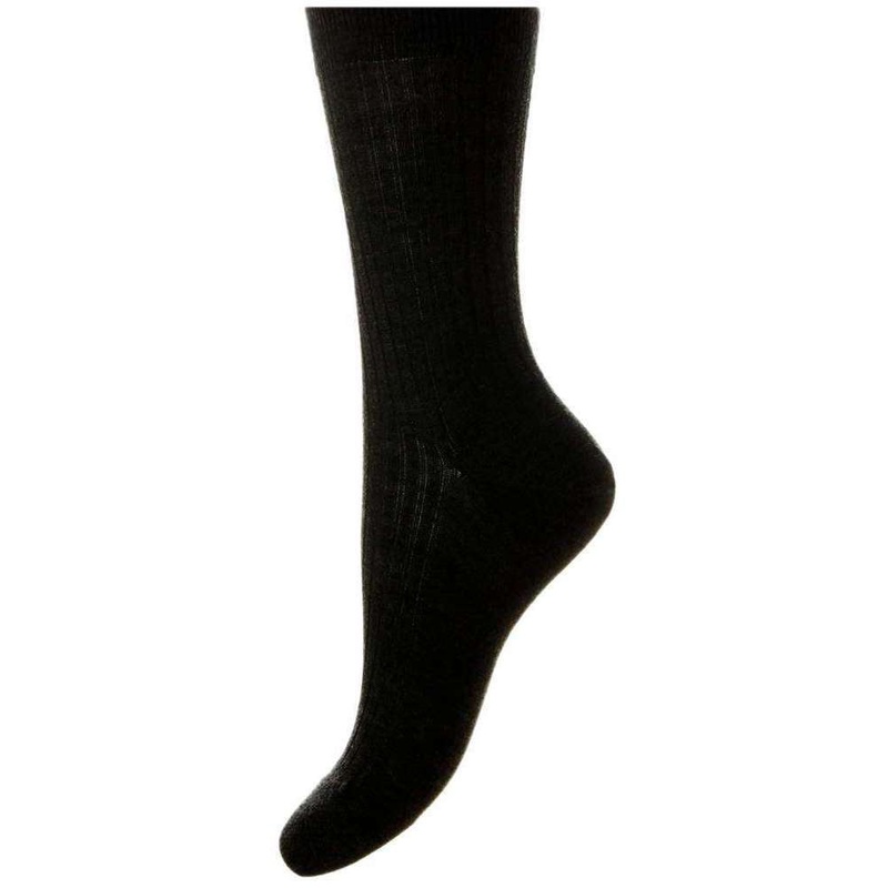 Pantherella Rose Merino Wool Socks – Black