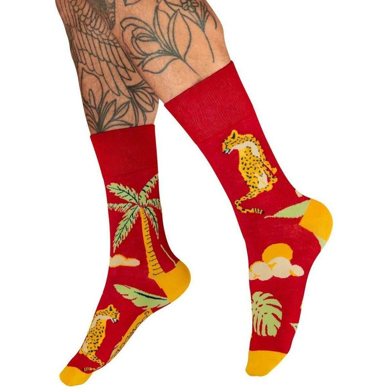 Powder Chilled Cheetah Socks – Raspberry Pink